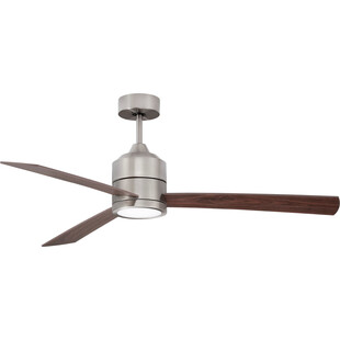 Lampa sufitowa wiatrak Wind LED 137,1cm stal / orzech