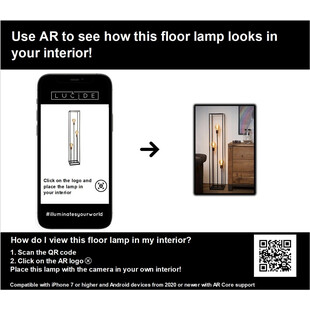 Lampa Podłogowa Loft Czarna Lucide - Arhtur | Kup Teraz