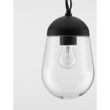 Lampa wisząca zewnętrzna Goog | Szara, Przezroczysta - Decolab24