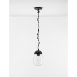 Lampa wisząca zewnętrzna Goog | Szara, Przezroczysta - Decolab24