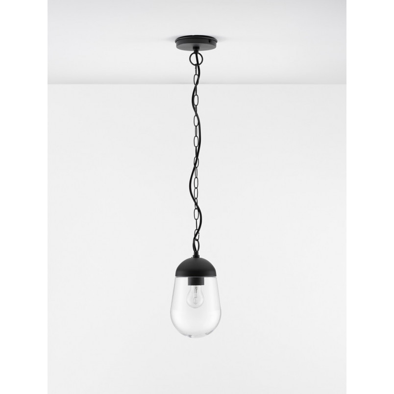 Lampa wisząca zewnętrzna Goog | Szara, Przezroczysta - Decolab24