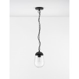 Lampa wisząca zewnętrzna Goog | Szara, Przezroczysta - Decolab24