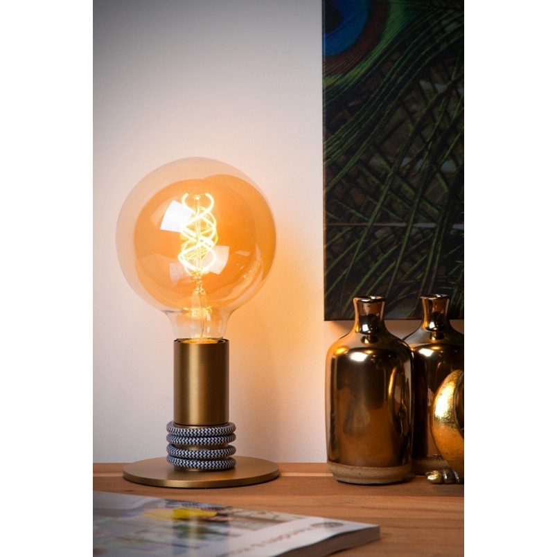 Lampa stołowa retro Marit - złoty mosiądz Lucide | Kup teraz