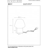 Lampa stołowa szklana Becky | Lucide - Elegancki Design