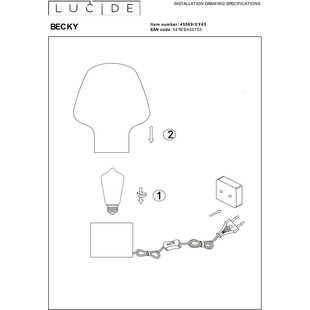 Lampa stołowa szklana Becky | Lucide - Elegancki Design