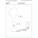 Lampa stołowa szklana Becky | Lucide - Elegancki Design