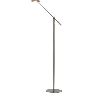 Lampa podłogowa z ruchomym ramieniem Anselmo LED satynowy chrom Lucide