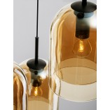 Lampa Wisząca Szklana Retro Duo III - Bursztynowa | Decolab24