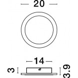 Kinkiet okrągły złoty Cerchio LED 20cm - Decolab24