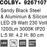 Kinkiet LED Simple 80cm czarny - Nowoczesne oświetlenie