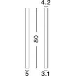 Kinkiet LED Simple 80cm czarny - Nowoczesne oświetlenie
