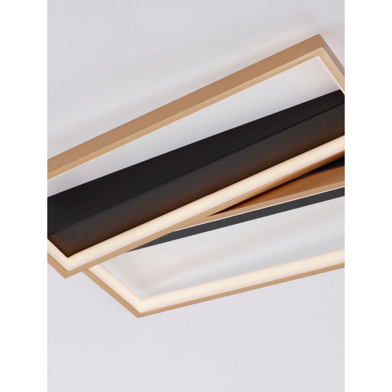 Plafon LED Glamour Zeo | Czarny i Mosiądz - Decolab24