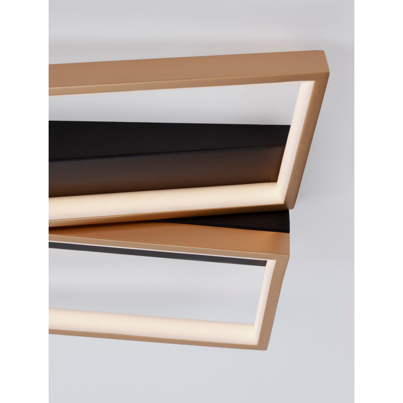 Plafon LED Glamour Zeo | Czarny i Mosiądz - Decolab24