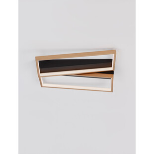 Plafon nowoczesny glamour Zeo 43,2cm LED czarny / mosiądz