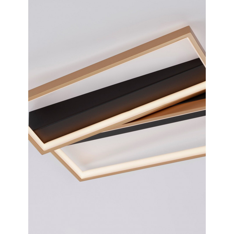 Plafon LED Glamour Zeo | Czarny i Mosiądz - Decolab24