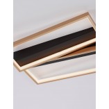 Plafon LED Glamour Zeo | Czarny i Mosiądz - Decolab24
