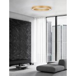 Plafon okrągły glamour Lendon LED 80cm mosiężny