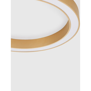 Plafon okrągły glamour Lendon LED 80cm mosiężny