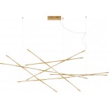 Lampa Wisząca Strise LED Mosiężna | Nowoczesny Design