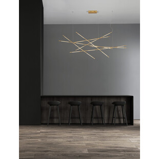 Lampa Wisząca Strise LED Mosiężna | Nowoczesny Design