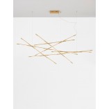 Lampa Wisząca Strise LED Mosiężna | Nowoczesny Design