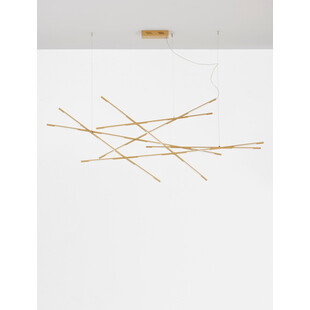 Lampa Wisząca Strise LED Mosiężna | Nowoczesny Design