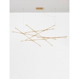 Lampa Wisząca Strise LED Mosiężna | Nowoczesny Design