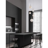 Lampa wisząca szklane kule glamour Grap LED V 42cm biało-złota