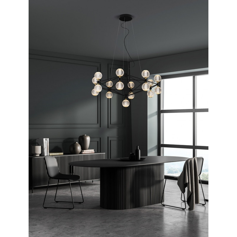 Lampa Wisząca Glamour Alice LED - Kule Szklane | Decolab24