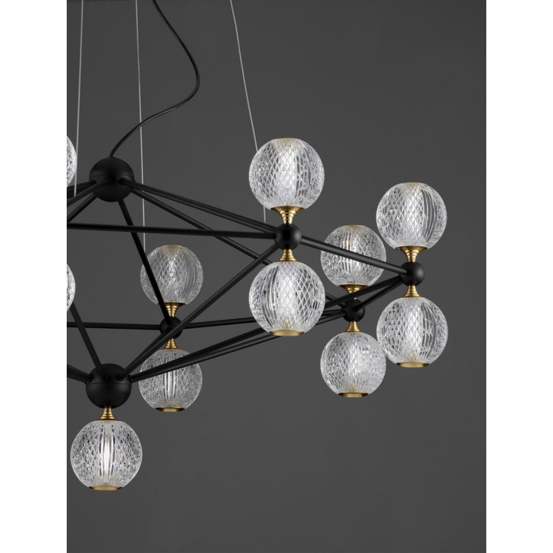 Lampa Wisząca Glamour Alice LED - Kule Szklane | Decolab24