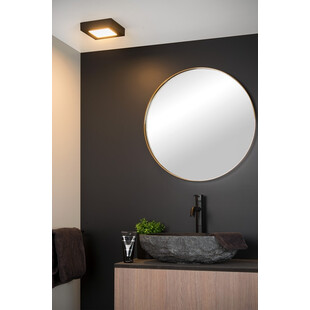 Plafon LED czarny do łazni | Lucide Brice - 16,8cm
