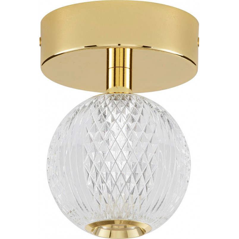 Plafon Glamour Jewels - Szklana Kula Złota LED | Decolab24