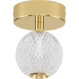 Plafon Glamour Jewels - Szklana Kula Złota LED | Decolab24