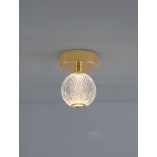 Plafon Glamour Jewels - Szklana Kula Złota LED | Decolab24