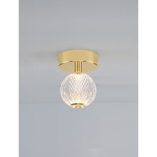 Plafon Glamour Jewels - Szklana Kula Złota LED | Decolab24