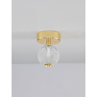 Plafon glamour szklana kula Jewels 12cm LED przezroczysty / złoty