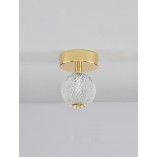 Plafon Glamour Jewels - Szklana Kula Złota LED | Decolab24