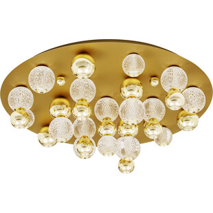 Plafon szklany glamour Conti LED 92cm złoty - Decolab24