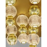 Plafon szklany glamour Conti LED 92cm złoty - Decolab24