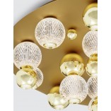 Plafon szklany glamour Conti LED 92cm złoty - Decolab24
