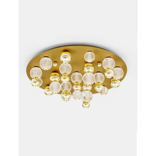 Plafon szklany glamour Conti LED 92cm złoty - Decolab24