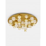 Plafon szklany glamour Conti LED 92cm złoty - Decolab24