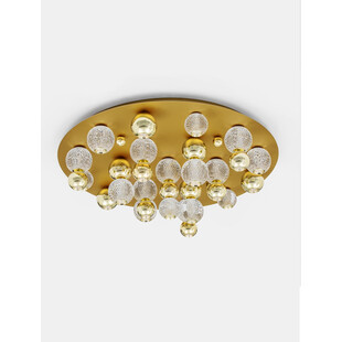 Plafon szklany glamour Conti LED 92cm złoty - Decolab24