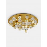 Plafon szklany glamour Conti LED 92cm złoty - Decolab24