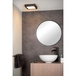 Plafon łazienkowy LED czarny kwadrat Lucide | Brice 22cm