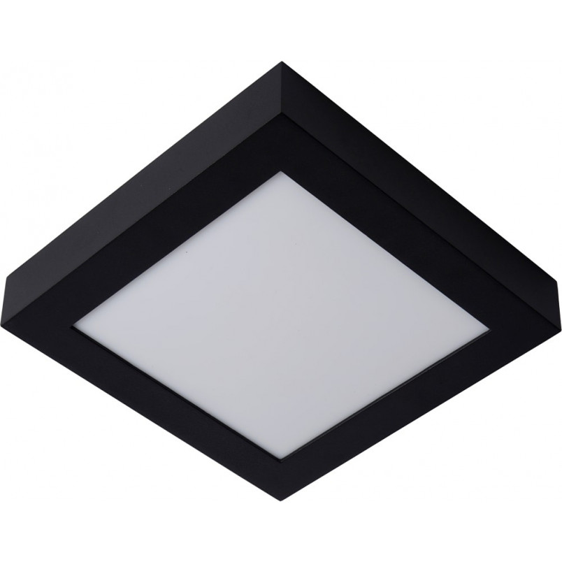Plafon łazienkowy LED czarny kwadrat Lucide | Brice 22cm