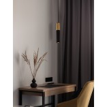 Lampa Wisząca Tuba Ango Czarno-Złota | Decolab24