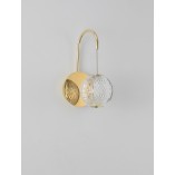 Kinkiet szklany Jewels LED - Złoty / Przezroczysty | Decolab24