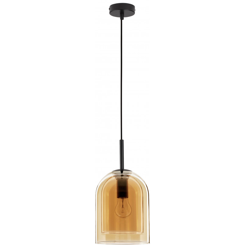 Lampa Wisząca Retro Szklana Bursztynowa | Decolab24