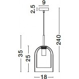 Lampa Wisząca Retro Szklana Bursztynowa | Decolab24